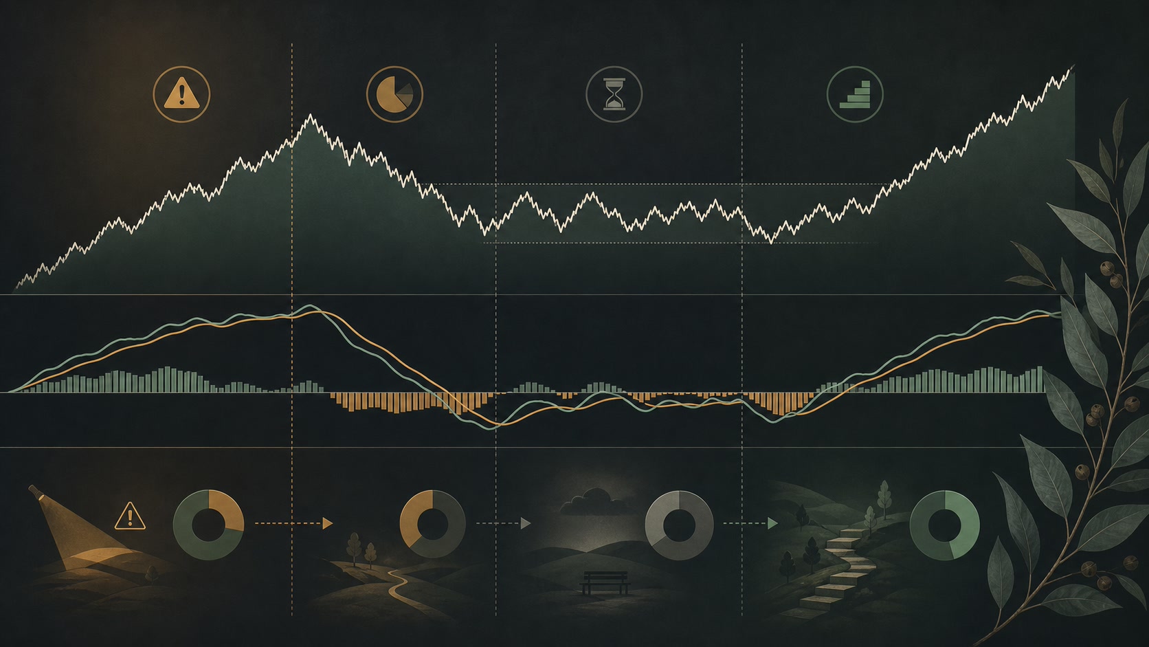 MACD and signal-line crossovers explained as a risk-control process