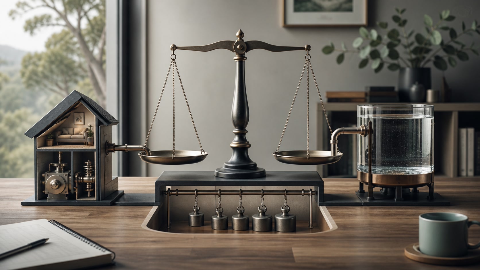 A balance compares a mortgage offset with savings after tax and product costs
